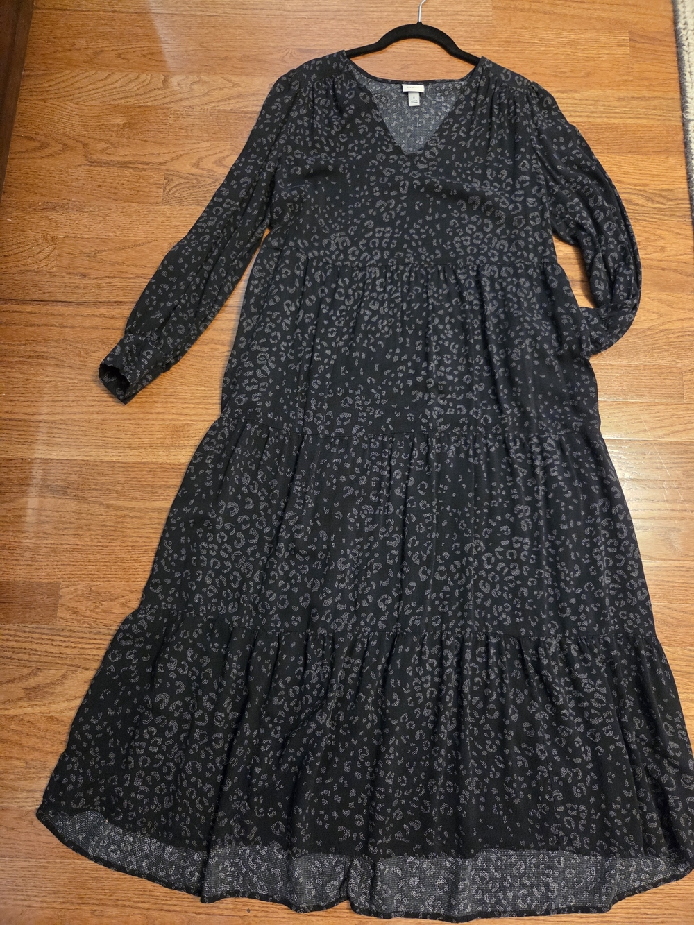 A New Day, Tiered V-Neck Maxi Dress, Small